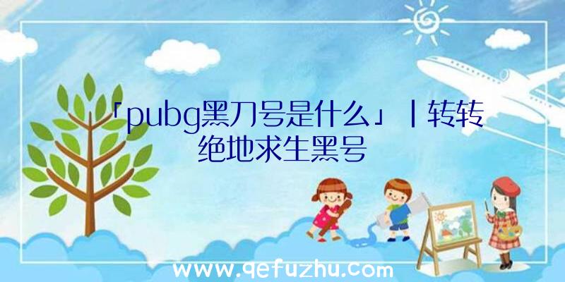 「pubg黑刀号是什么」|转转绝地求生黑号